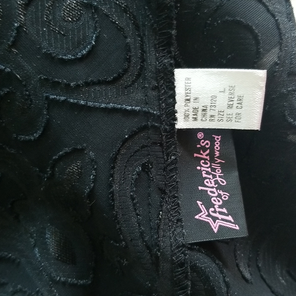 Frederick's of Hollywood Black Lace Slip Size L - Picture 10 of 14